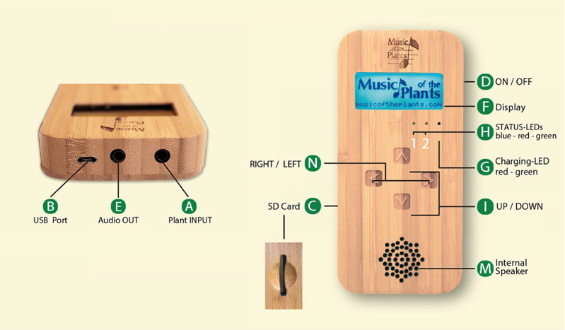 植物生体電位をメロディに変換【Bamboo】バンブー・M - オーディオ機器